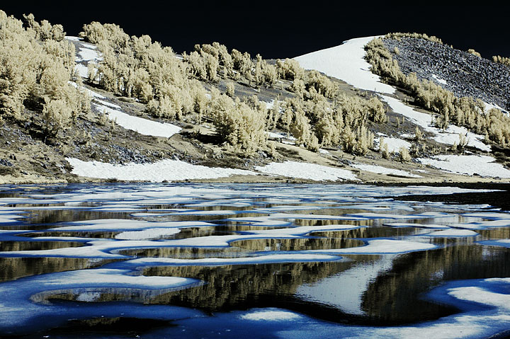 snow, ice, and reflections